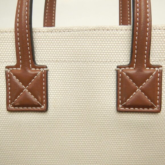 BURBERRY Mini Freya Tote 8044141 Bag Canvas x Leather Natural Brown Women's 2... - Picture 9 of 16